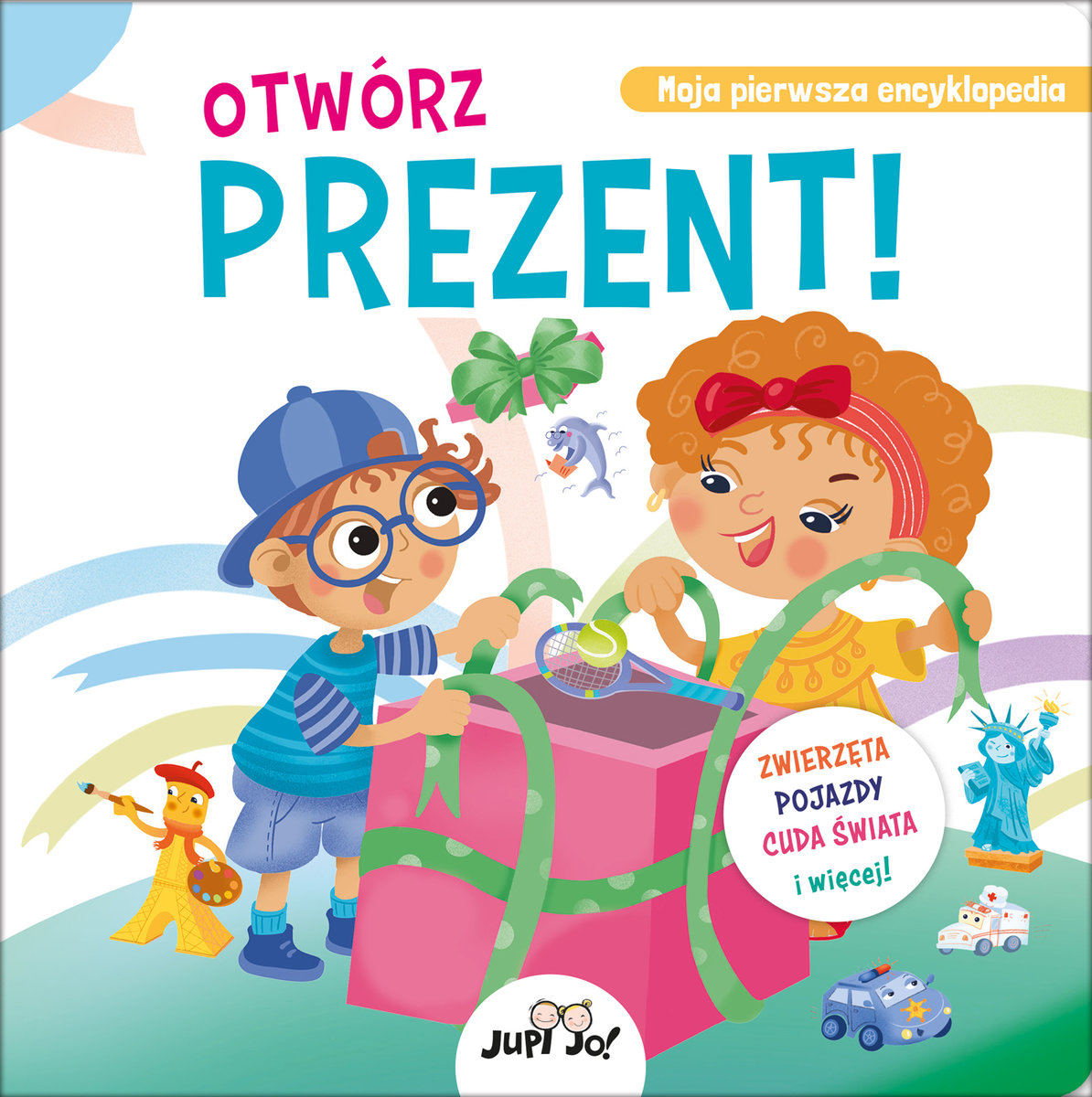 Otwórz prezent! Zwierzęta, pojazdy, cuda świata i więcej! okładka