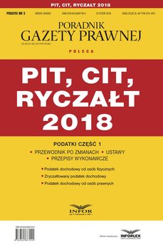 PIT, CIT, ryczałt 2018. Podatki część 1 okładka