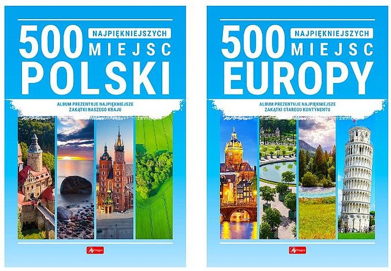 Pakiet: 500 najpiękniejszych miejsc Polski / Europy okładka