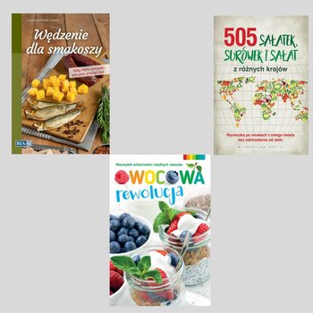 Pakiet: Wędzenie dla smakoszy / Owocowa rewolucja / 505 sałatek, surówek i sałat z różnych krajów okładka