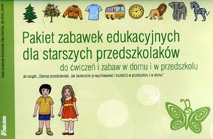 Pakiet zabawek edukacyjnych dla starszych przedszkolaków do ćwiczeń i zabaw w domu i w przedszkolu okładka