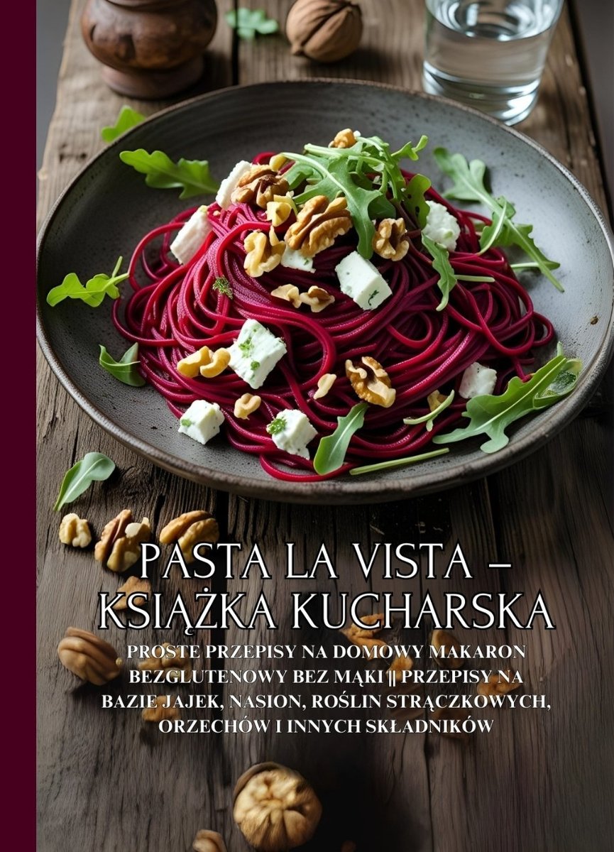 Pasta la Vista – książka kucharska: Proste przepisy na domowy makaron bezglutenowy bez mąki || Przepisy na bazie jajek, nasion, roślin strączkowych, orzechów i innych składników okładka