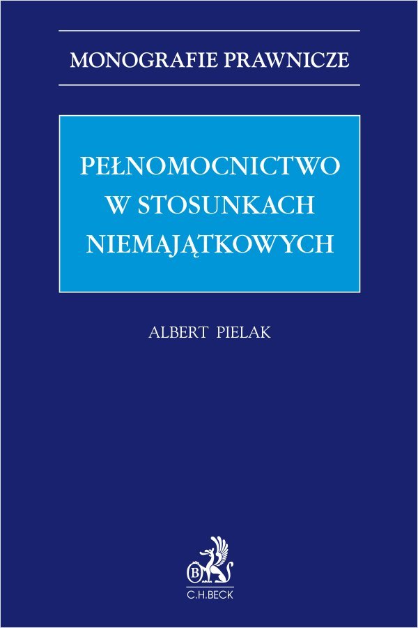 Pełnomocnictwo w stosunkach niemajątkowych okładka