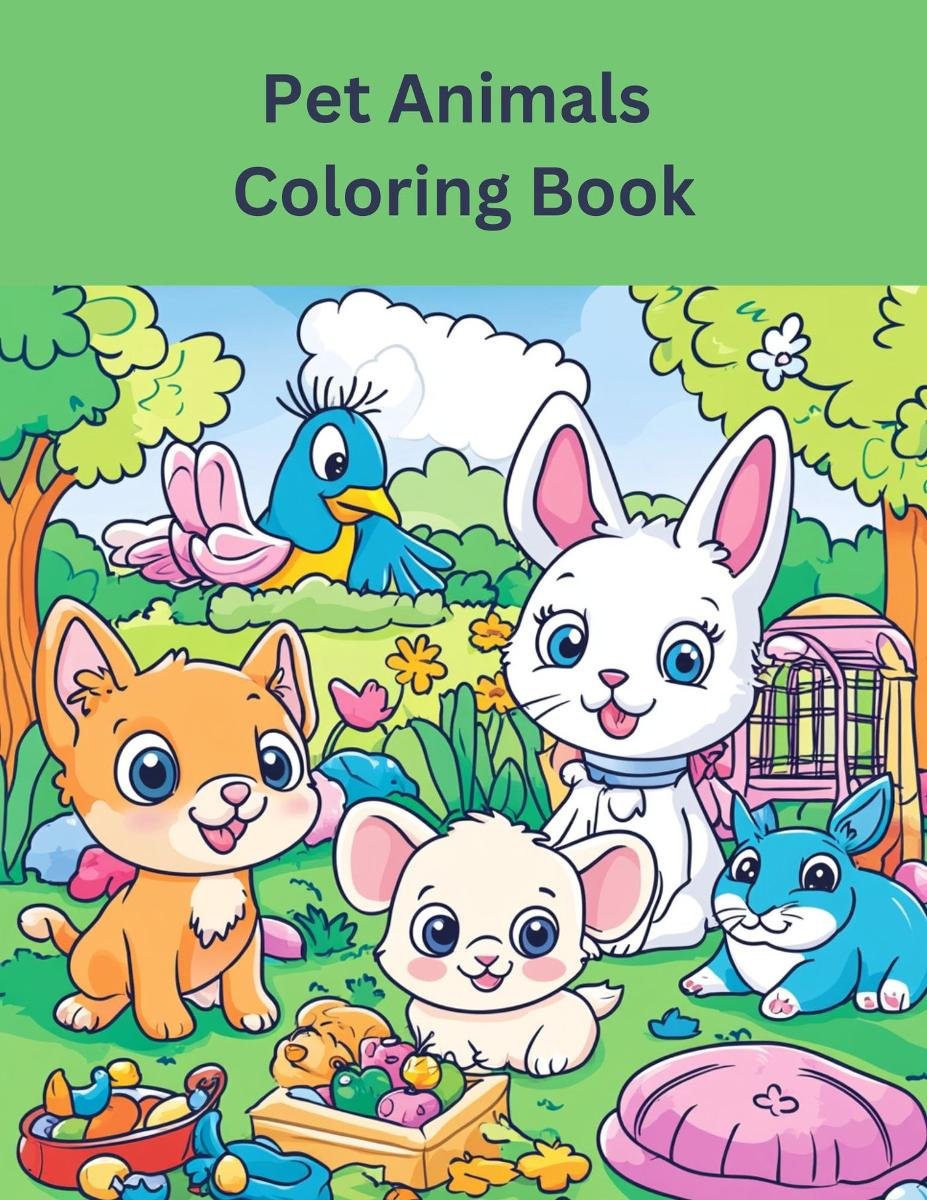 Pet animals Coloring book okładka