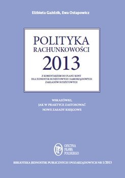 Polityka rachunkowości 2013 z komentarzem do planu kont dla jednostek budżetowych i samorządowych zakładów budżetowych okładka