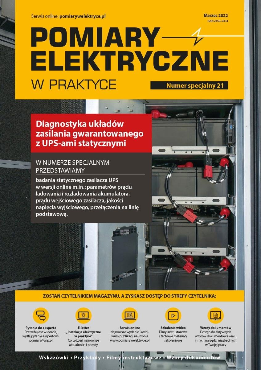 Pomiary elektryczne w praktyce. 21 numer specjalny okładka