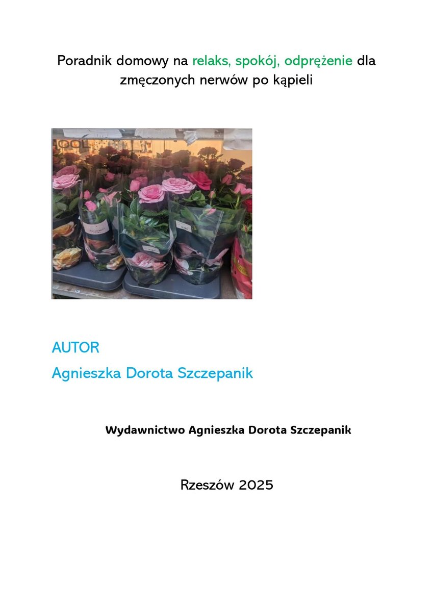 Poradnik domowy na relaks, spokój, odprężenie dla zmęczonych nerwów po kąpieli okładka