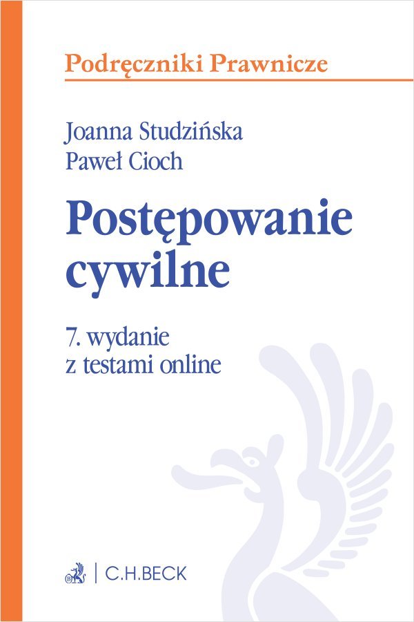 Postępowanie cywilne z testami online okładka