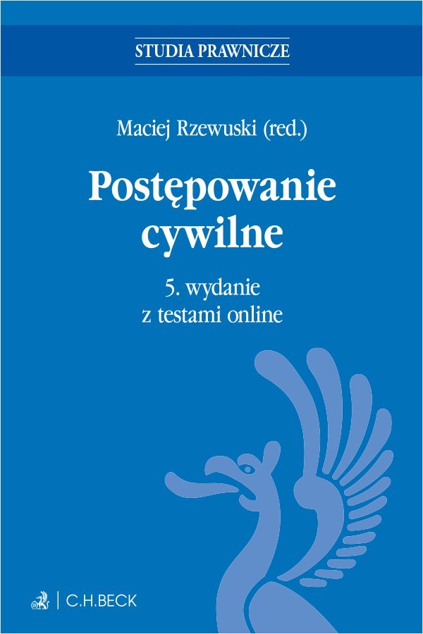Postępowanie cywilne z testami online okładka