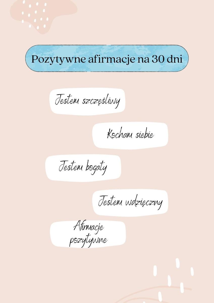 Pozytywne afirmację na 30 dni okładka