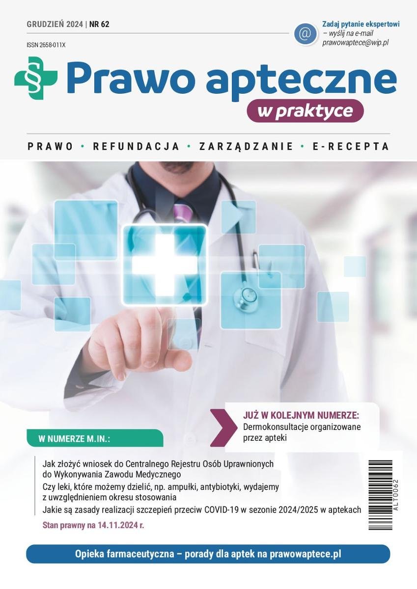 Prawo apteczne w praktyce nr 62 okładka