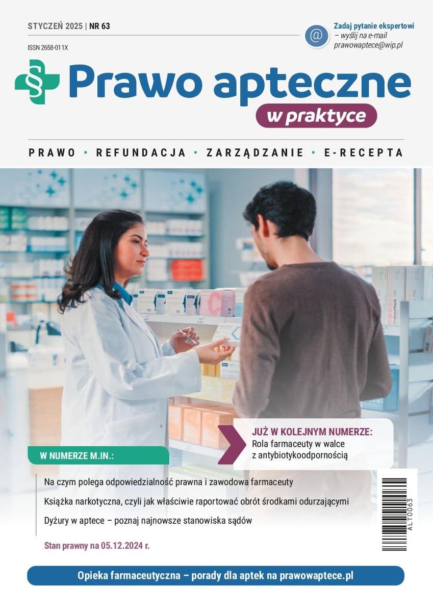 Prawo apteczne w praktyce nr 63 okładka