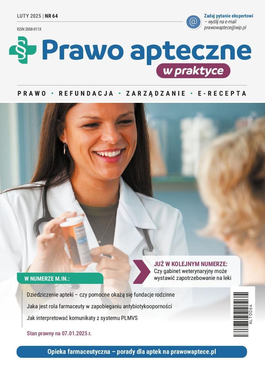 Prawo apteczne w praktyce nr 64 okładka