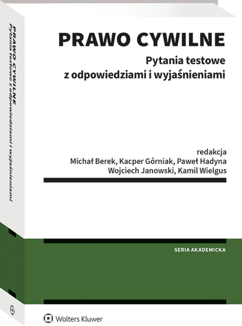 Prawo cywilne. Pytania testowe z odpowiedziami i wyjaśnieniami okładka