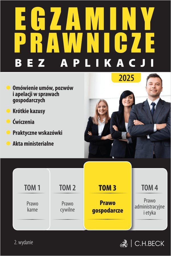 Prawo gospodarcze. Egzaminy Prawnicze bez aplikacji 2025. Tom 3 okładka