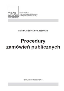 Procedury zamówień publicznych okładka