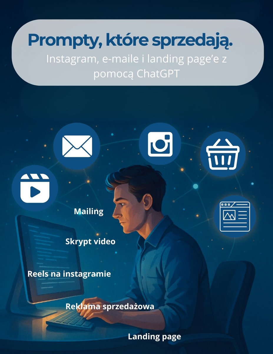 Prompty, które sprzedają. Instagram, e-maile i landing page’e z pomocą ChatGPT okładka
