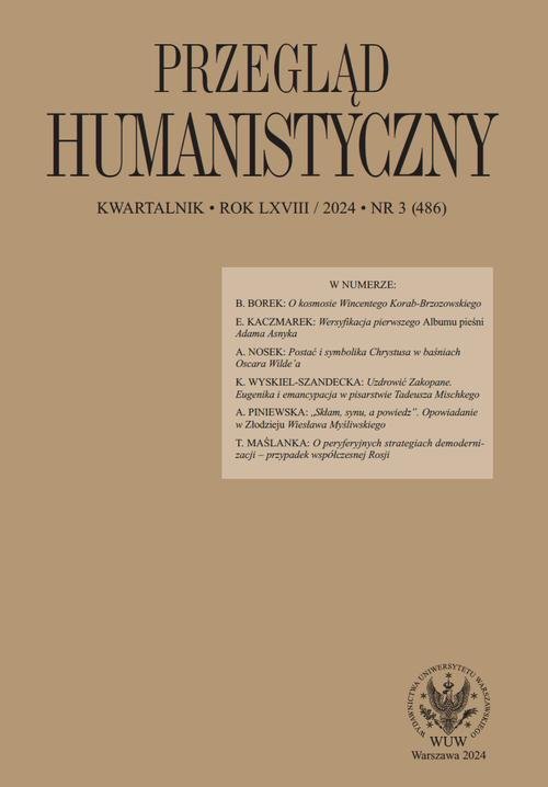 Przegląd Humanistyczny 2024/3 (486) okładka