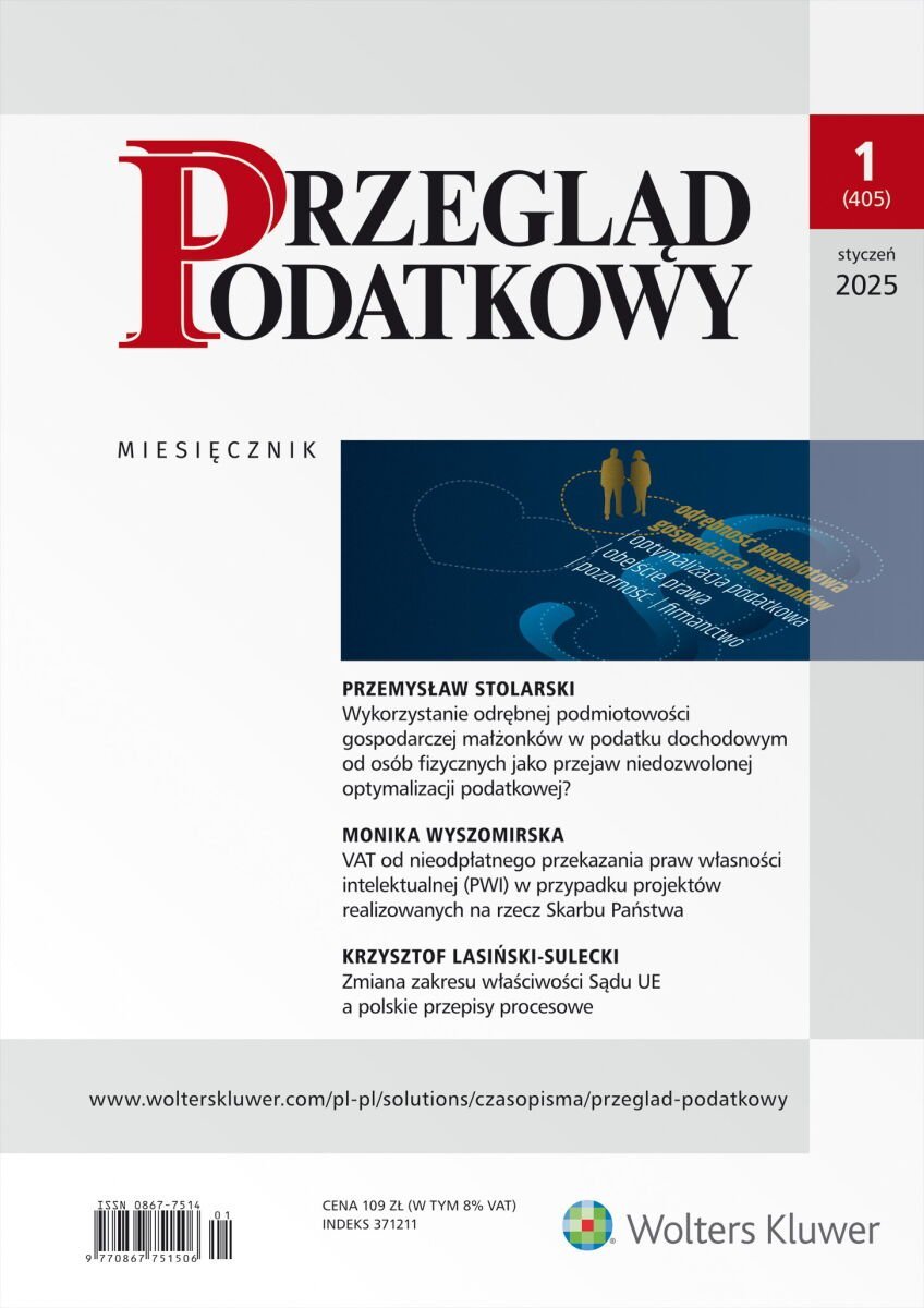 Przegląd Podatkowy. Nr 1/2025 [405] okładka