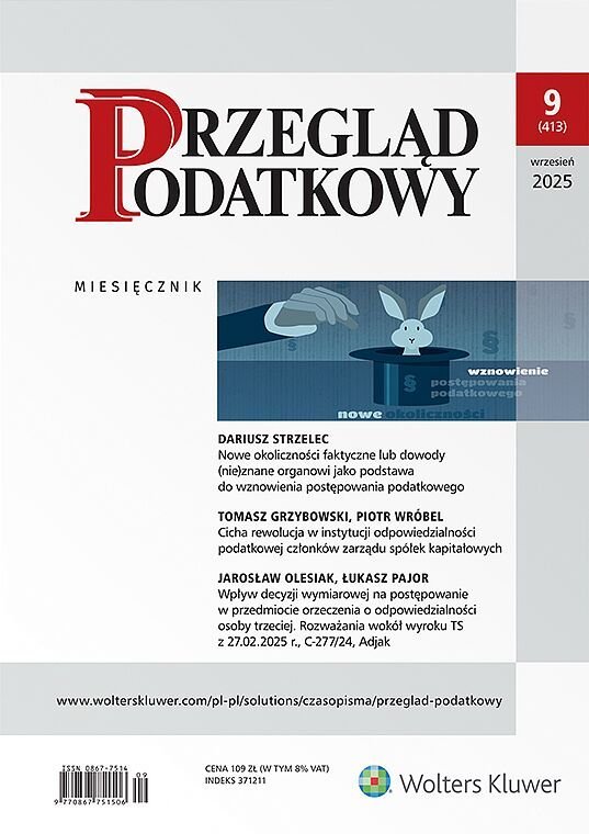 Przegląd Podatkowy - Nr 9/2025 [413] okładka