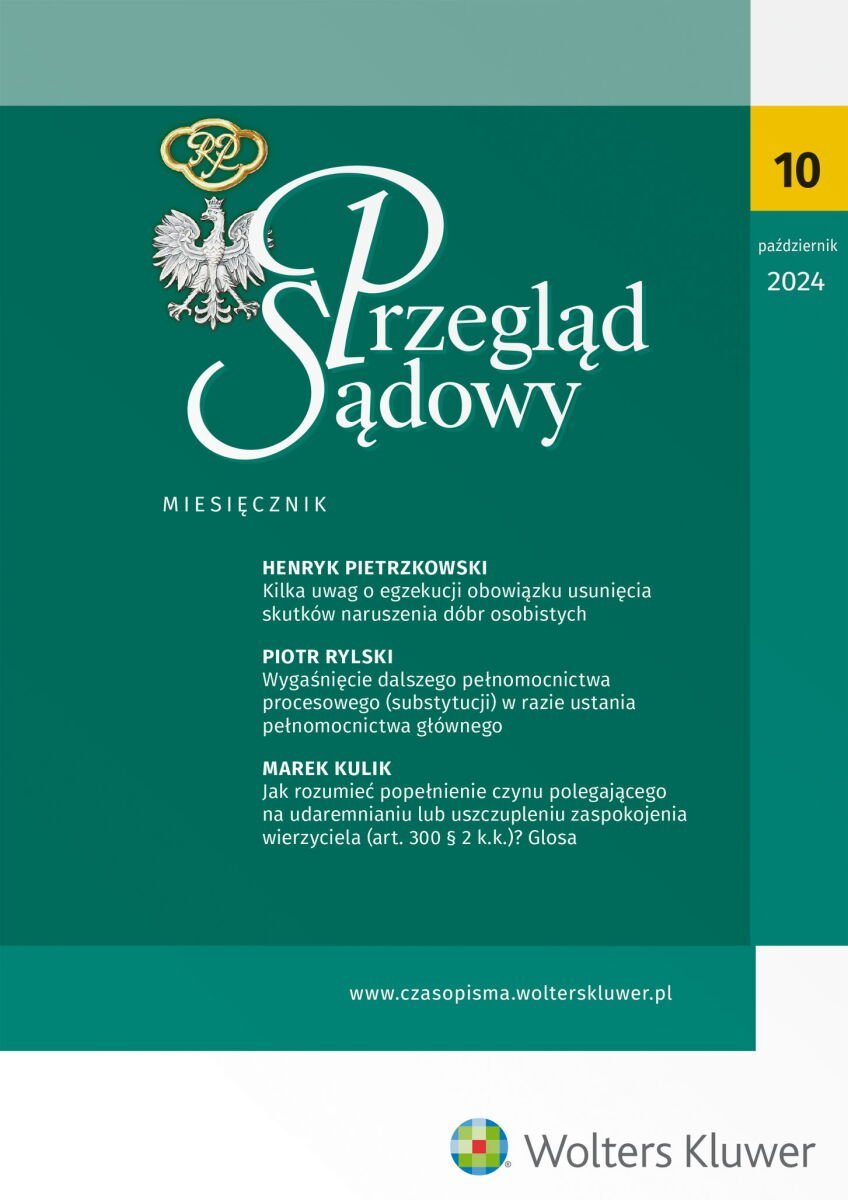 Przegląd Sądowy. Numer 10/2024 okładka