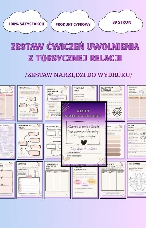 Reset - Księga Wolności Dziennik Terapeutyczny - ebook PDF okładka