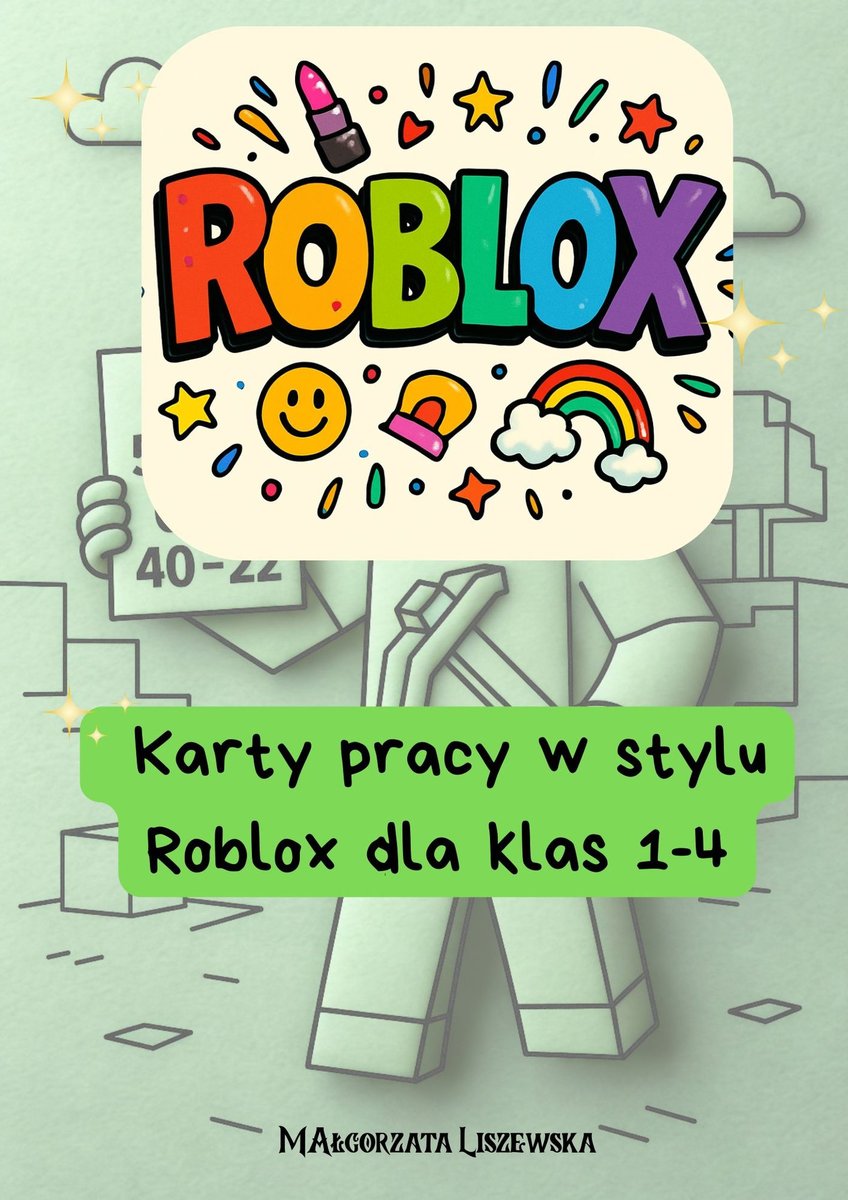 Robloxowe zadania dla klas 1-4 okładka