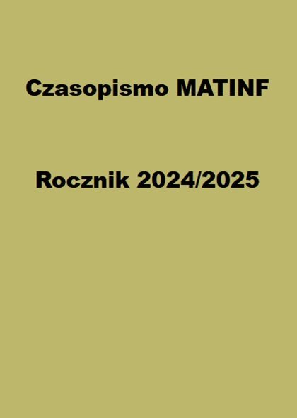 Rocznik Czasopisma MATINF 2024/2025 okładka