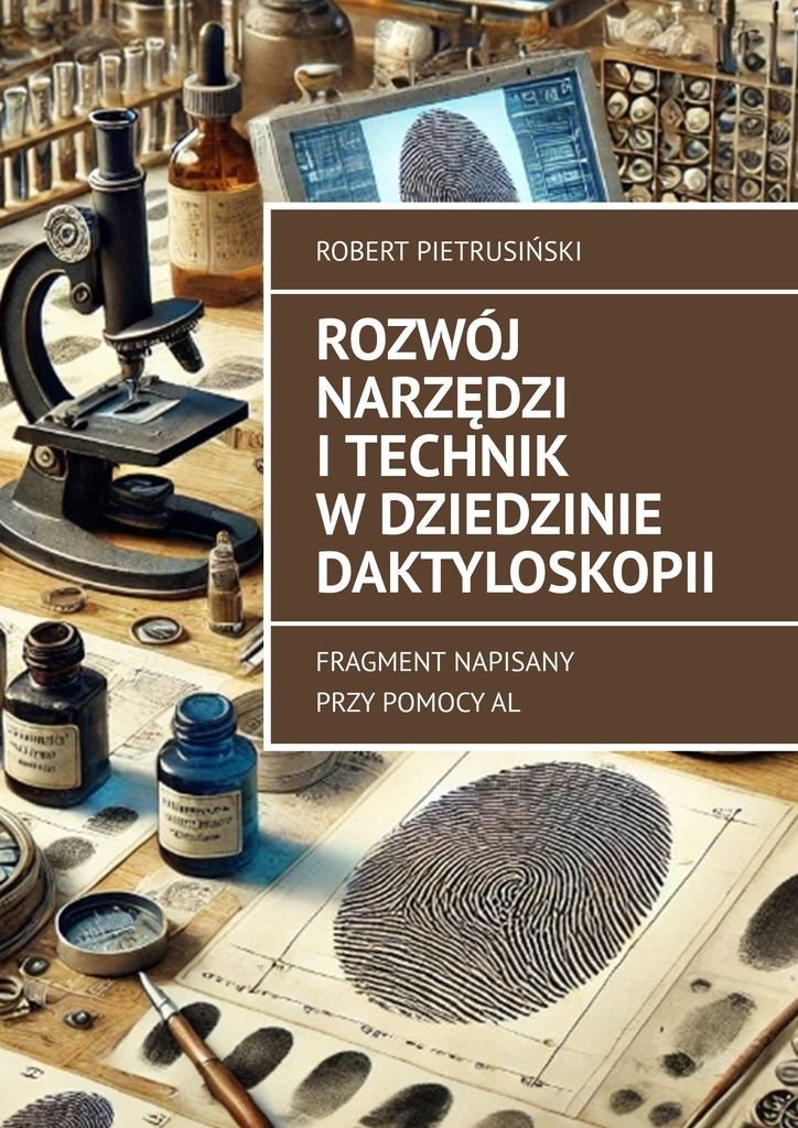 Rozwój narzędzi i technik w dziedzinie daktyloskopii okładka