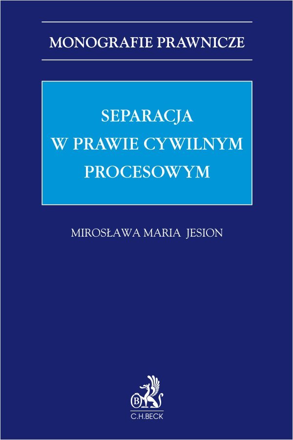 Separacja w prawie cywilnym procesowym okładka