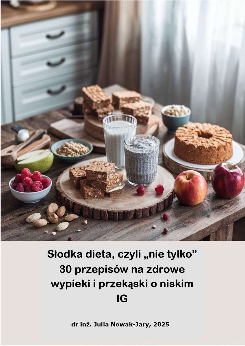 Słodka dieta, czyli nie tylko 30 przepisów na zdrowe wypieki i przekąski o niskim IG okładka