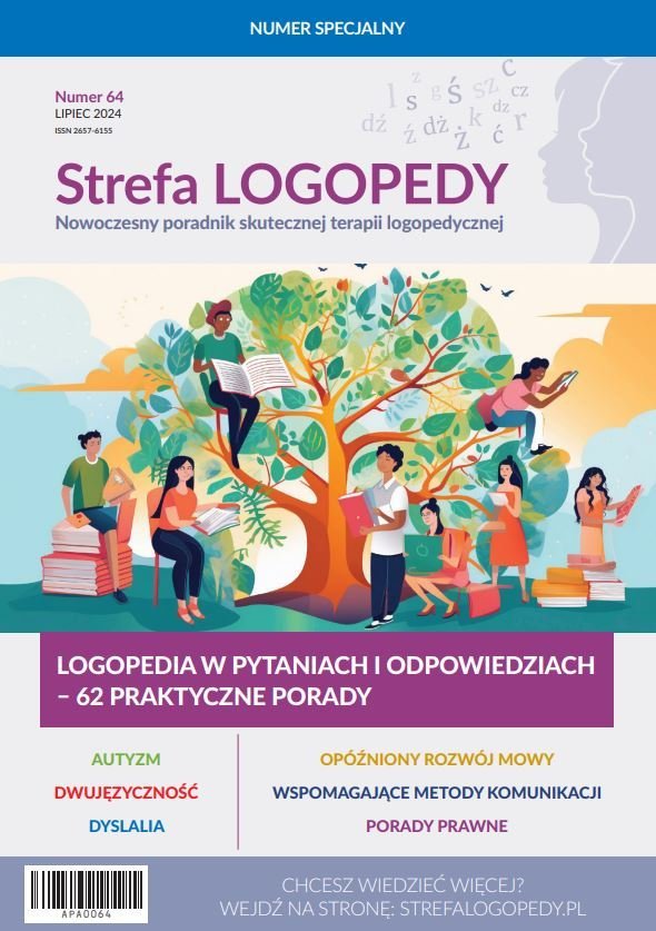 Strefa LOGOPEDY, numer 64, Logopedia w pytaniach i odpowiedziach – 62 praktyczne porady okładka