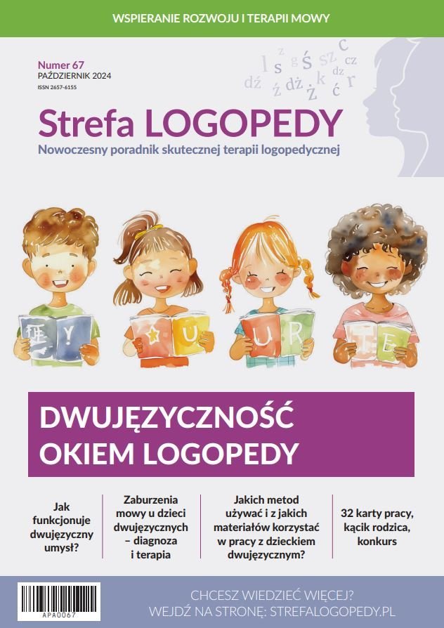 Strefa LOGOPEDY, numer 67, Dwujęzyczność okiem logopedy okładka