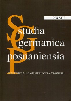Studia Germanica Posnaniensia XXXIII okładka