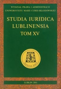 Studia Iuridica Lublinensia. Tom 15 okładka