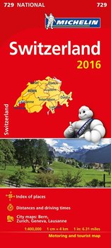 Switzerland. Szwajcaria. Mapa Michelin 2016. 1/400,000 okładka