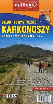 Szlaki turystyczne Karkonoszy. Panorama Karkonoszy. Mapa okładka
