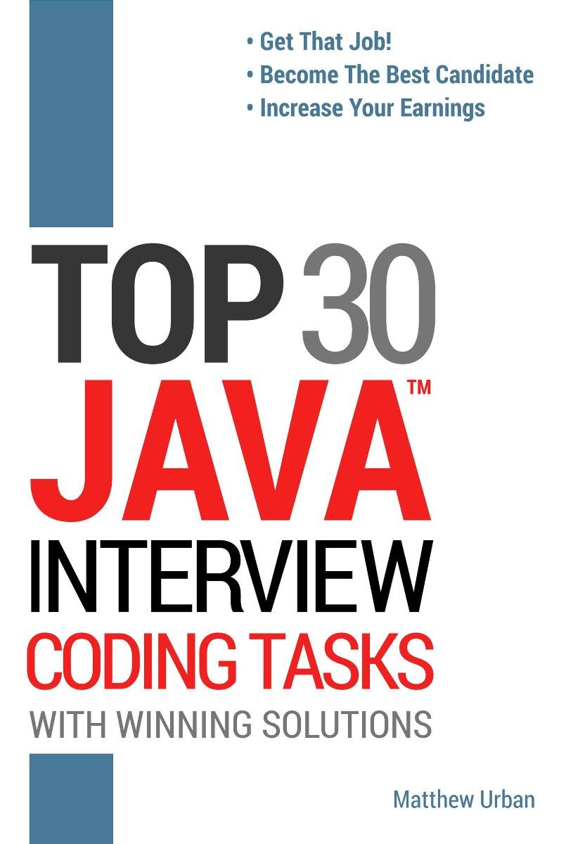 TOP 30 Java Interview Coding Tasks with Winning Solutions okładka