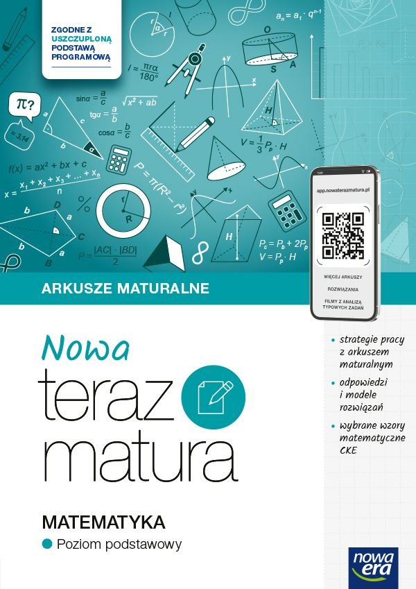 Teraz Matura 2024/2025. Matematyka. Arkusze maturalne. Zakres podstawowy okładka