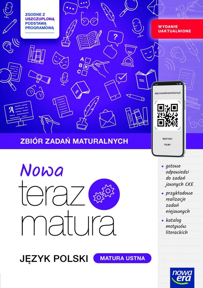 Teraz matura 2025/2026. Język polski. Zbiór zadań matura ustna. Zakres podstawowy i rozszerzony. Tom 2 okładka