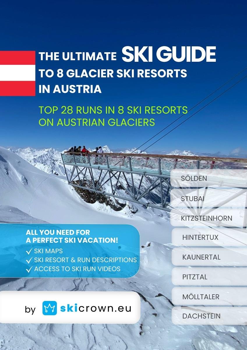 The Ultimate SKI GUIDE to 8 Glacier Ski Resorts in Austria okładka