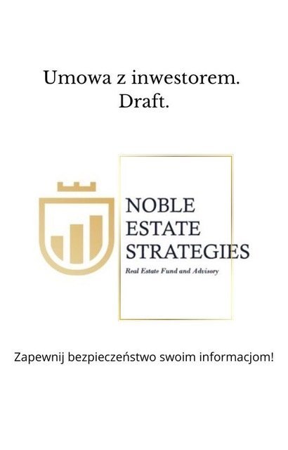 Umowa z inwestorem. Draft okładka