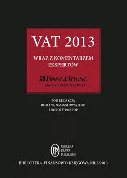 VAT 2013 wraz z komentarzem ekspertów Ernst & Young okładka