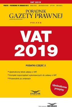 VAT 2019. Podatki. Część 2 okładka