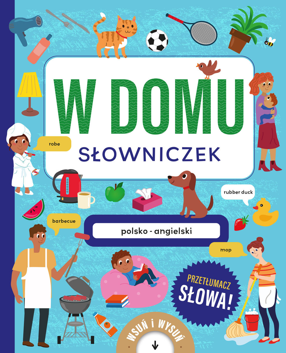 W domu. Słowniczek polsko-angielski. Książka z wysuwankami okładka