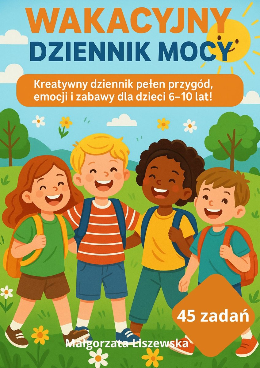 WAKACYJNY DZIENNIK MOCY z zadaniami okładka