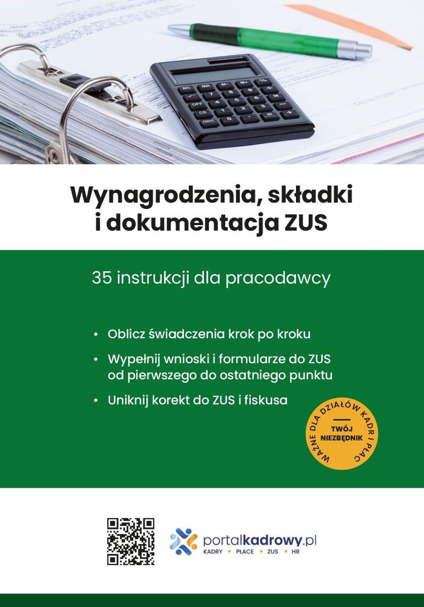 Wynagrodzenia, składki i dokumentacja ZUS 35 instrukcji dla pracodawcy okładka