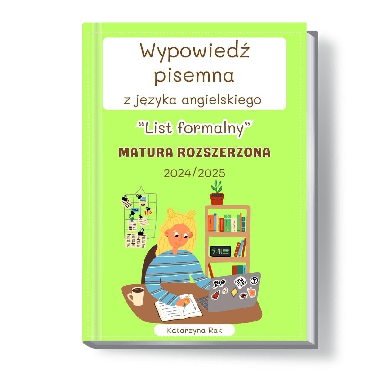 Wypowiedź pisemna z języka angielskiego. List formalny. Matura rozszerzona okładka