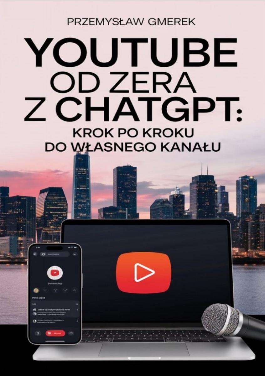 YouTube od zera  z ChatGPT:  Krok po kroku  do własnego kanału - ebook EPUB okładka