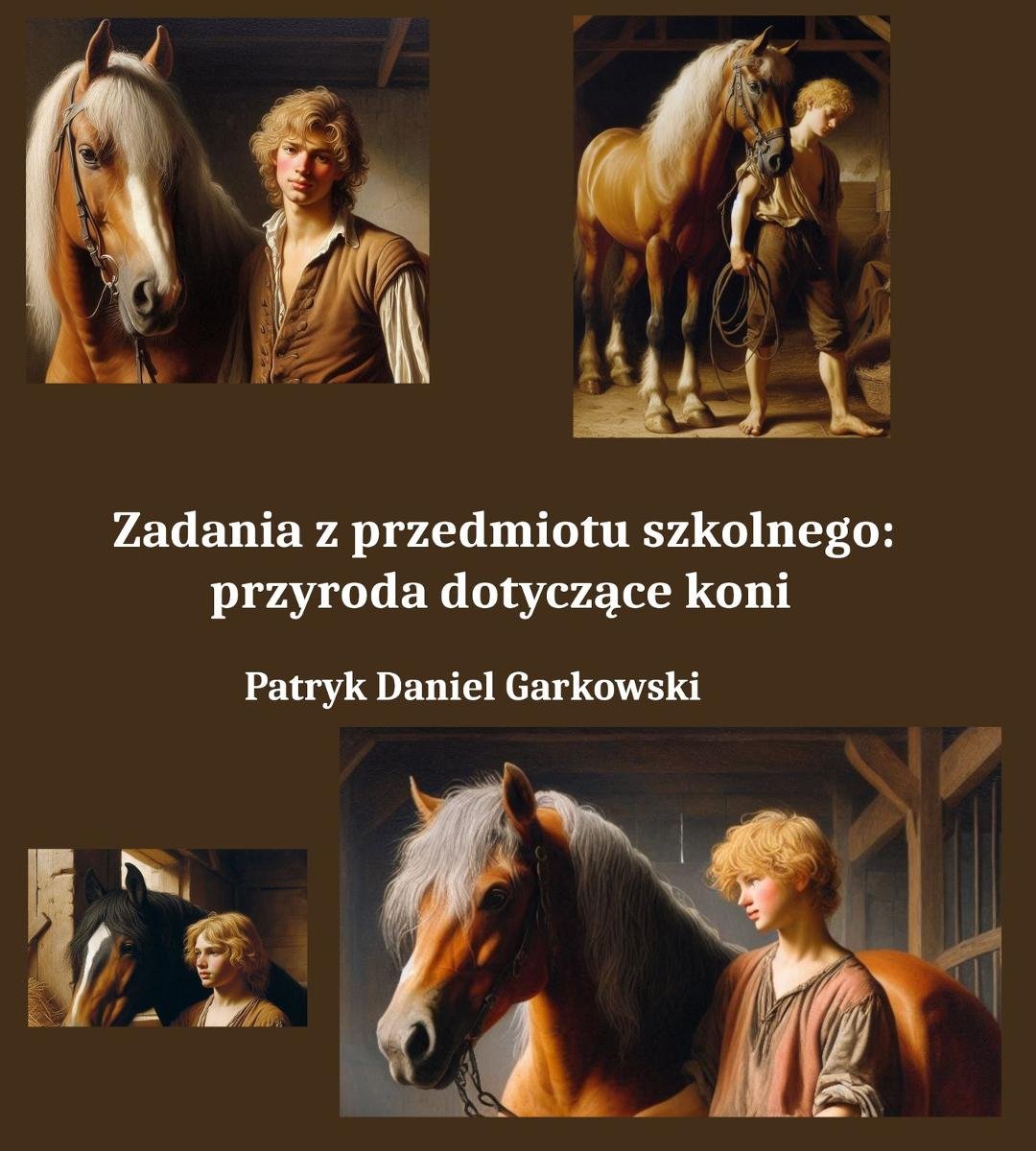 Zadania z przedmiotu szkolnego: przyroda dotyczące koni okładka